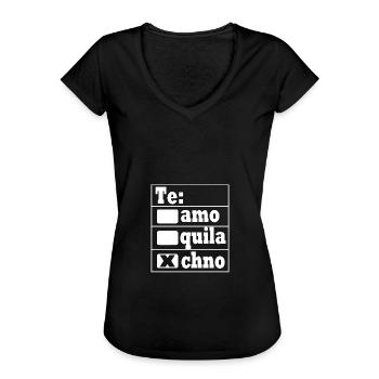 Rave Raver Techno music Techno bass Mischpult - Frauen Vintage T-Shirt - Schwarz - Vorne - Danielle (179cm)