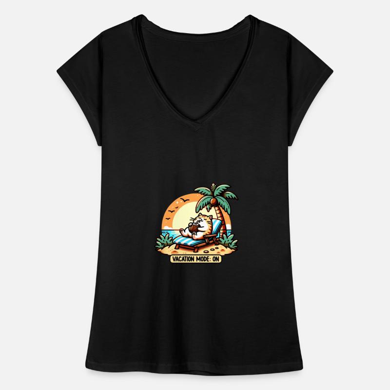 Beach cat: pure relaxation! Women's Vintage T-Shirt