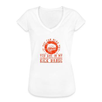 Kickboxen - Kick Range Kampfsport Geschenk Boxen - Frauen Vintage T-Shirt - Schwarz - Vorne