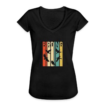 Birding Birdwatching Lovers | Birdwatching - Frauen Vintage T-Shirt - Schwarz - Vorne