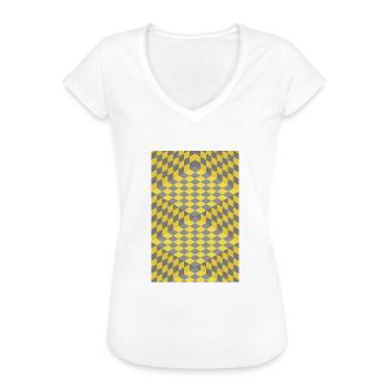 3D Chess Optical Illusion - Women's Vintage T-Shirt - black - Front - Danielle (179cm)