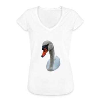 Cygne fixe - T-shirt vintage Femme - noir - Devant - Danielle (179cm)
