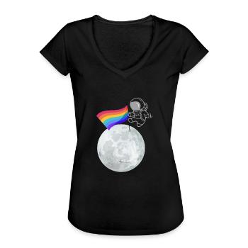 Pride Planet - Frauen Vintage T-Shirt - Schwarz - Vorne