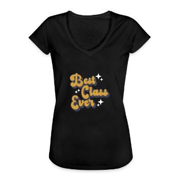 Meilleur professeur de classe de tous les temps - T-shirt vintage Femme - noir - Devant - Danielle (179cm)