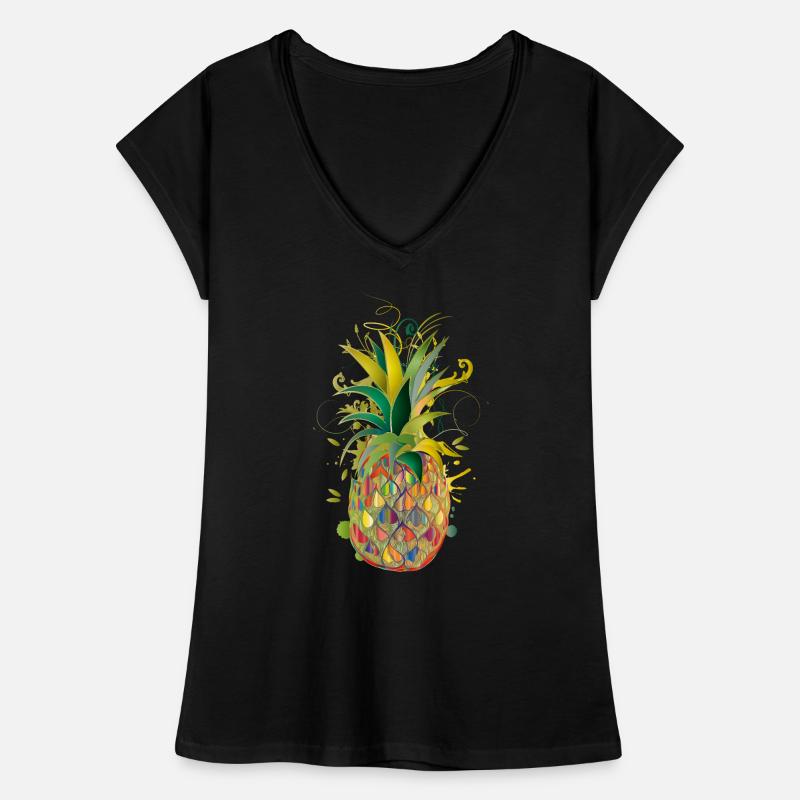 Ananas coloré – fruit créatif dans le style graffiti T-shirt vintage Femme