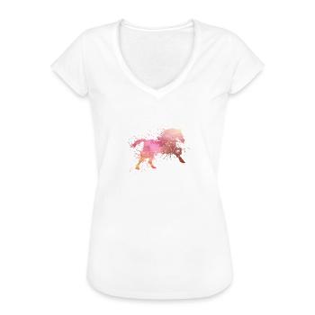 Pferdemotiv für Pferdeliebhaber - Frauen Vintage T-Shirt - Schwarz - Vorne - Danielle (179cm)
