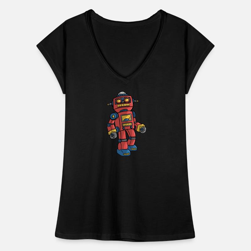 Robot Bot Sci-Fi Artificial Intelligence Bot Gift Koszulka damska vintage