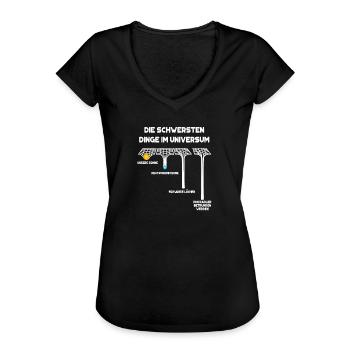 Mathematik Physik Radler Bier Geschenk - Frauen Vintage T-Shirt - Schwarz - Vorne - Danielle (179cm)