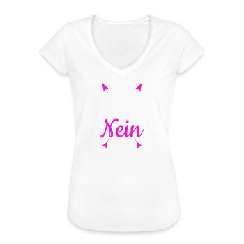 Warum Hast Du Nicht Nein Gesagt - Schlager Malle P - Frauen Vintage T-Shirt - Schwarz - Vorne - Danielle (179cm)