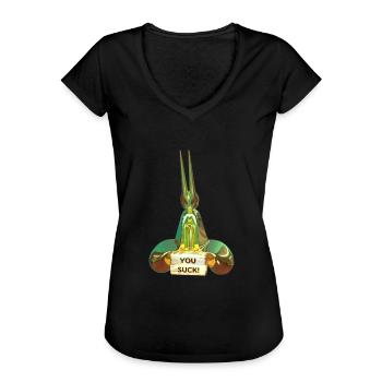 Trophäefür den Verlierer! - Frauen Vintage T-Shirt - Schwarz - Vorne - Danielle (179cm)
