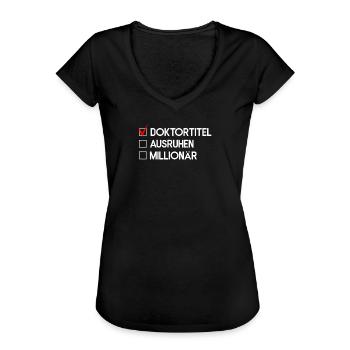 Geschenk zum Doktortitel - Frauen Vintage T-Shirt - Schwarz - Vorne
