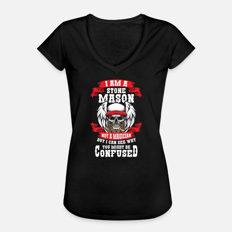 Stonemason Guild Master - Women's Vintage T-Shirt - black