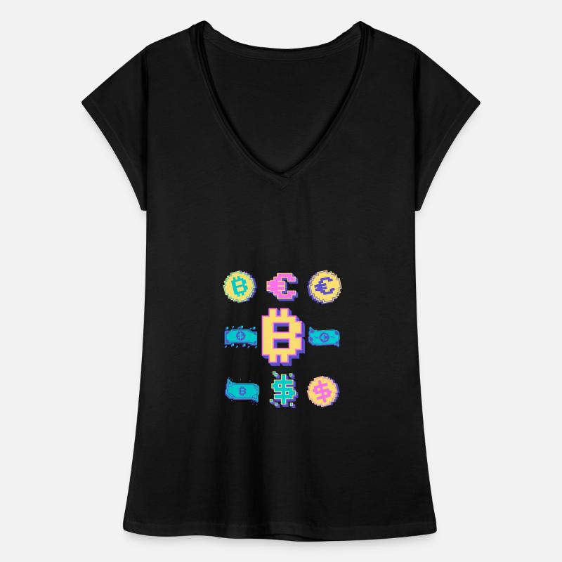 Bitcoin Crypto Btc Blockchain Lovers Crypto Tra T-shirt vintage Femme