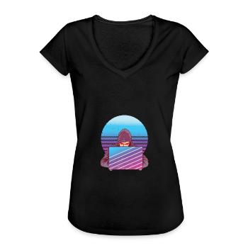 Funny Programmers Debugging Code Nerd Fun Lie - Women's Vintage T-Shirt - black - Front - Danielle (179cm)