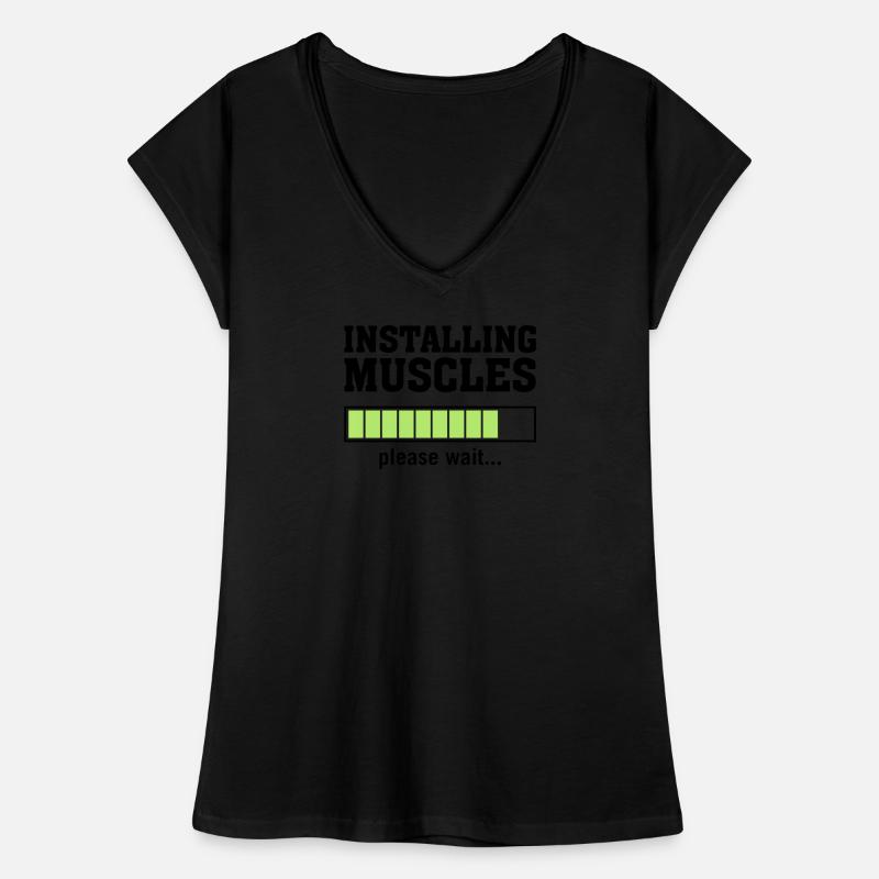 Installing Muscles (Please Wait) Frauen Vintage T-Shirt