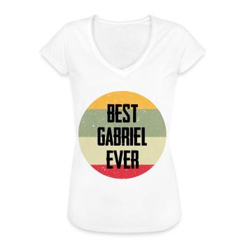 Best Gabriel Ever - Women's Vintage T-Shirt - black - Front - Danielle (179cm)