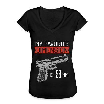 Gunsmith My Favorite Dimension Gun Fixer Gunsmiths - Women's Vintage T-Shirt - black - Front - Danielle (179cm)
