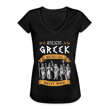 Mitologia grecka Starożytna mitologia grecka Historia - Koszulka damska vintage - czarny - Przód