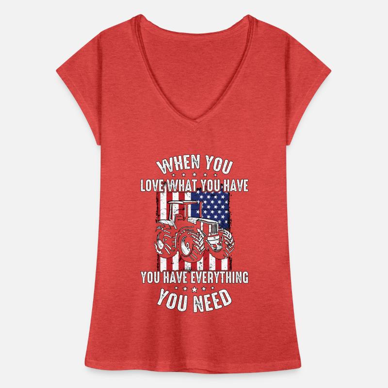 Moissonneuse-batteuse Quand on aime ce qu’on a La vie agricole T-shirt vintage Femme