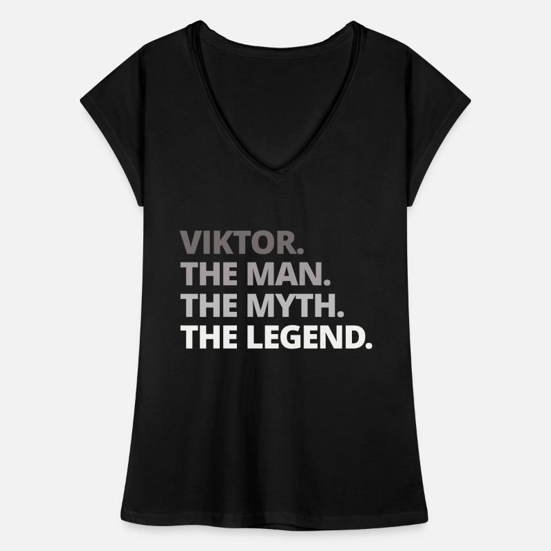Viktor Name Sort Cadeau T-shirt vintage Femme