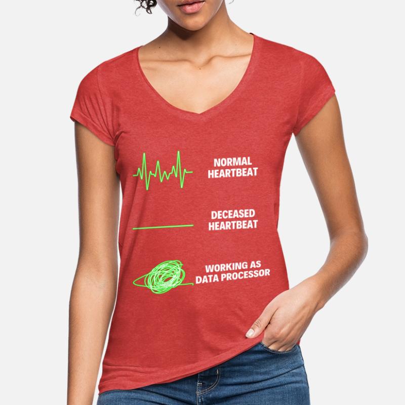 Data Processor Worker Equipment Computer Hardware Frauen Vintage T-Shirt