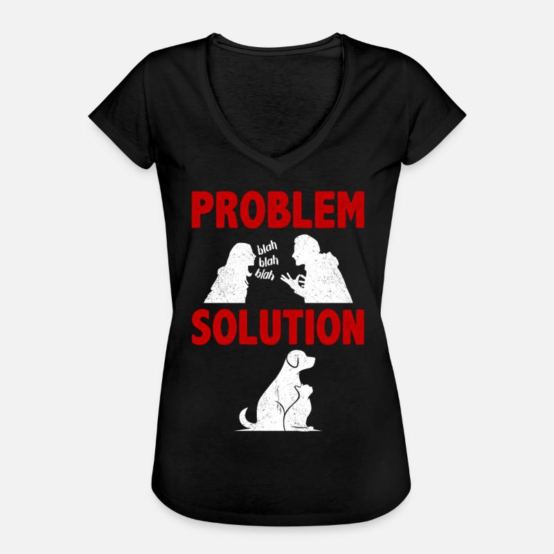 Pet Sitting Pet Sitter Problem Solution Hobby - Women's Vintage T-Shirt - black