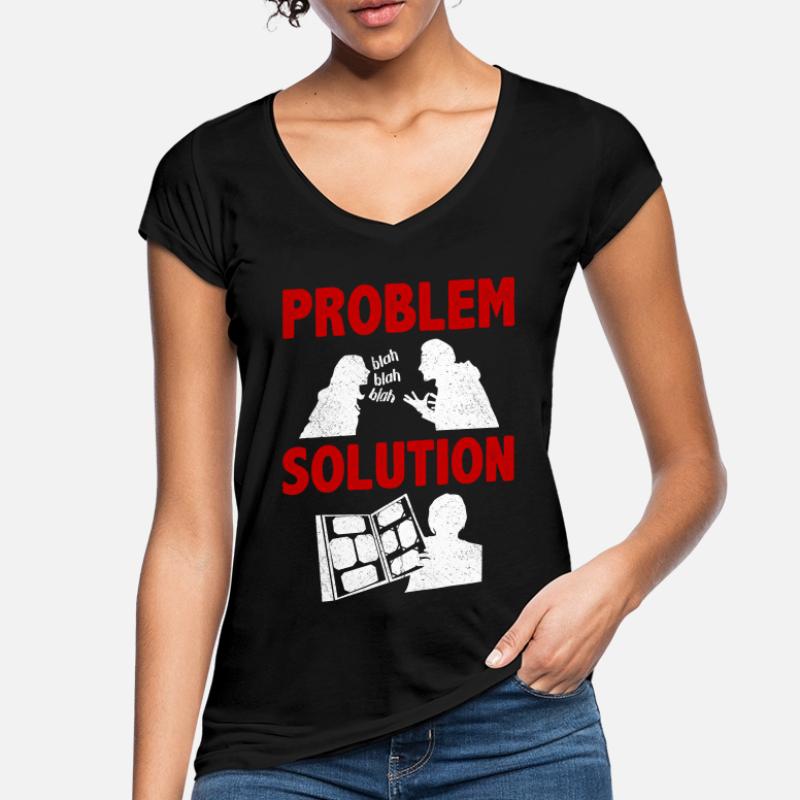 Postcard Collecting Letters Problem Solution Hobby Frauen Vintage T-Shirt