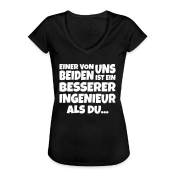 Der bessere Ingenieur Geschenk Bauingenieur - Frauen Vintage T-Shirt - Schwarz - Vorne
