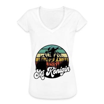 Skifahren Ski Frauen - Frauen Vintage T-Shirt - Schwarz - Vorne