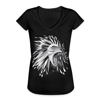 Lionne lionne - T-shirt vintage Femme - noir - Devant - Danielle (179cm)