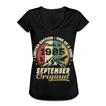 1985 - Les légendes sont nées en septembre 1985 - T-shirt vintage Femme - noir - Devant