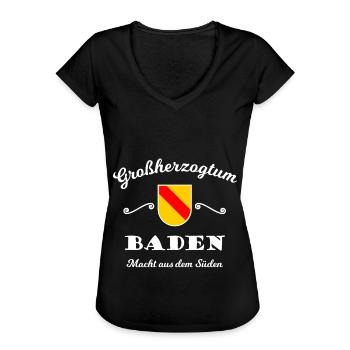 Lustige badische Sprüche Badnerland - Frauen Vintage T-Shirt - Schwarz - Vorne - Danielle (179cm)