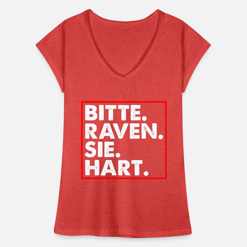 Bitte raven Sie hart Goa Techno Dubstep Frauen Vintage T-Shirt