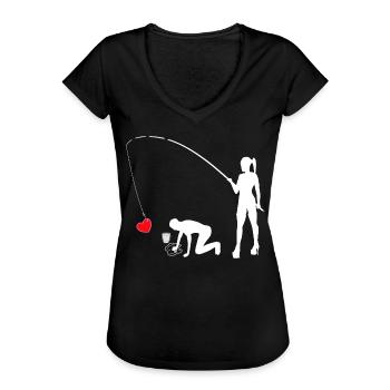 Domina - Women's Vintage T-Shirt - black - Front - Danielle (179cm)