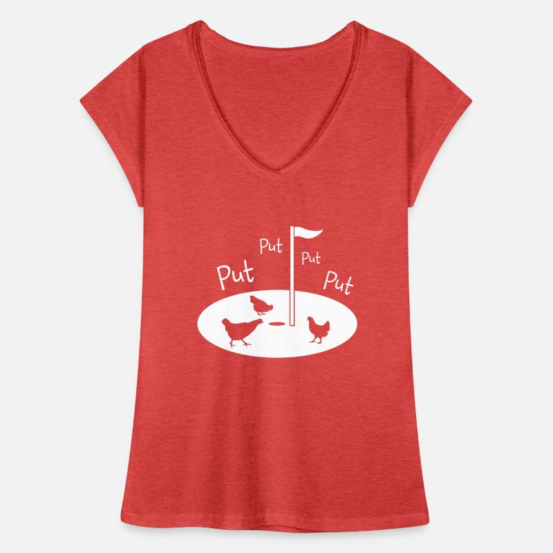 Golf Putter Golfplatz Golffahne Hühner Put T-shirt vintage Femme
