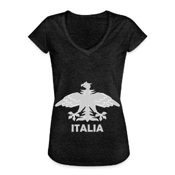 The Italians - Women's Vintage T-Shirt - charcoal grey - Front - Danielle (179cm)