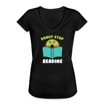 Mon livre sent mieux que votre tablette - T-shirt vintage Femme - noir - Devant - Danielle (179cm)