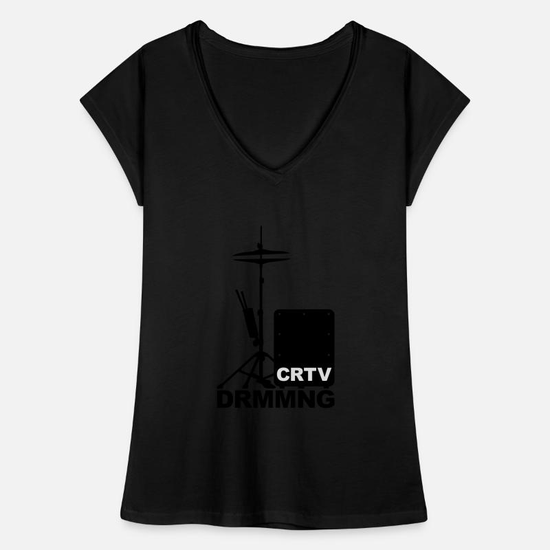 Creative Drumming et Salut Hat Cajon T-shirt vintage Femme