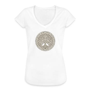 Yggdrasil Lebensbaum Walhalla Wikinger - Frauen Vintage T-Shirt - Schwarz - Vorne - Danielle (179cm)