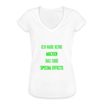 Keine Macken, nur Special Effects! - Frauen Vintage T-Shirt - Schwarz - Vorne - Danielle (179cm)