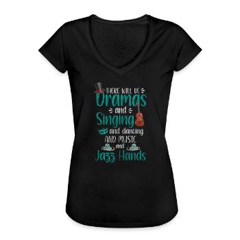 Scénographie Cinéma - T-shirt vintage Femme - noir - Devant - Danielle (179cm)