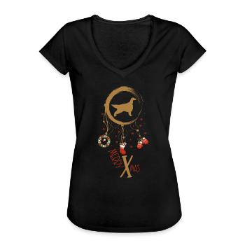 Irish Setter Weihnachten Weihnachtstraumfänger - Frauen Vintage T-Shirt - Schwarz - Vorne - Danielle (179cm)