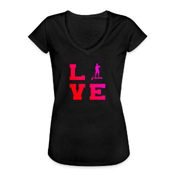 Herren Standup Paddleboard Standup Paddling - Frauen Vintage T-Shirt - Schwarz - Vorne - Danielle (179cm)