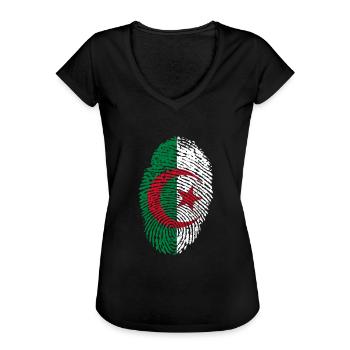 Algérie - T-shirt vintage Femme - noir - Devant - Danielle (179cm)