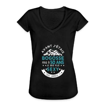50 ans anniversaire homme pour amoureux - T-shirt vintage Femme - noir - Devant