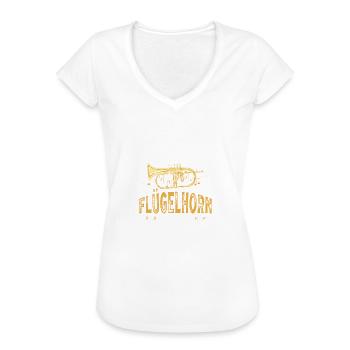 Flugelhorn Musical Instrument Flugelhorn Player - Women's Vintage T-Shirt - black - Front - Danielle (179cm)