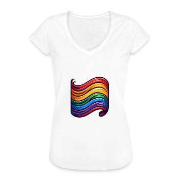 Flagge der Vielfalt - Frauen Vintage T-Shirt - Schwarz - Vorne - Danielle (179cm)