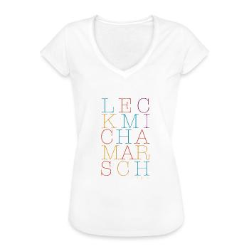 Leck mich am Arsch Marie - Frauen Vintage T-Shirt - Schwarz - Vorne - Danielle (179cm)