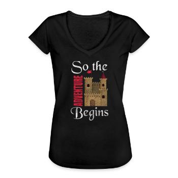 Ritter König Held Tempelritter - Frauen Vintage T-Shirt - Schwarz - Vorne - Danielle (179cm)