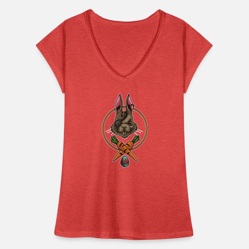 Pirate de lapin de Pâques | Cache-œil Joyeuses Pâques T-shirt vintage Femme